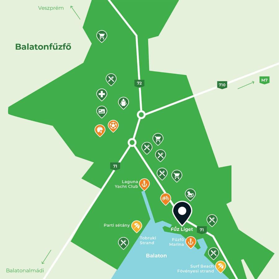 Balatonfůzfő Fuzliget Surf Garden 아파트 외부 사진